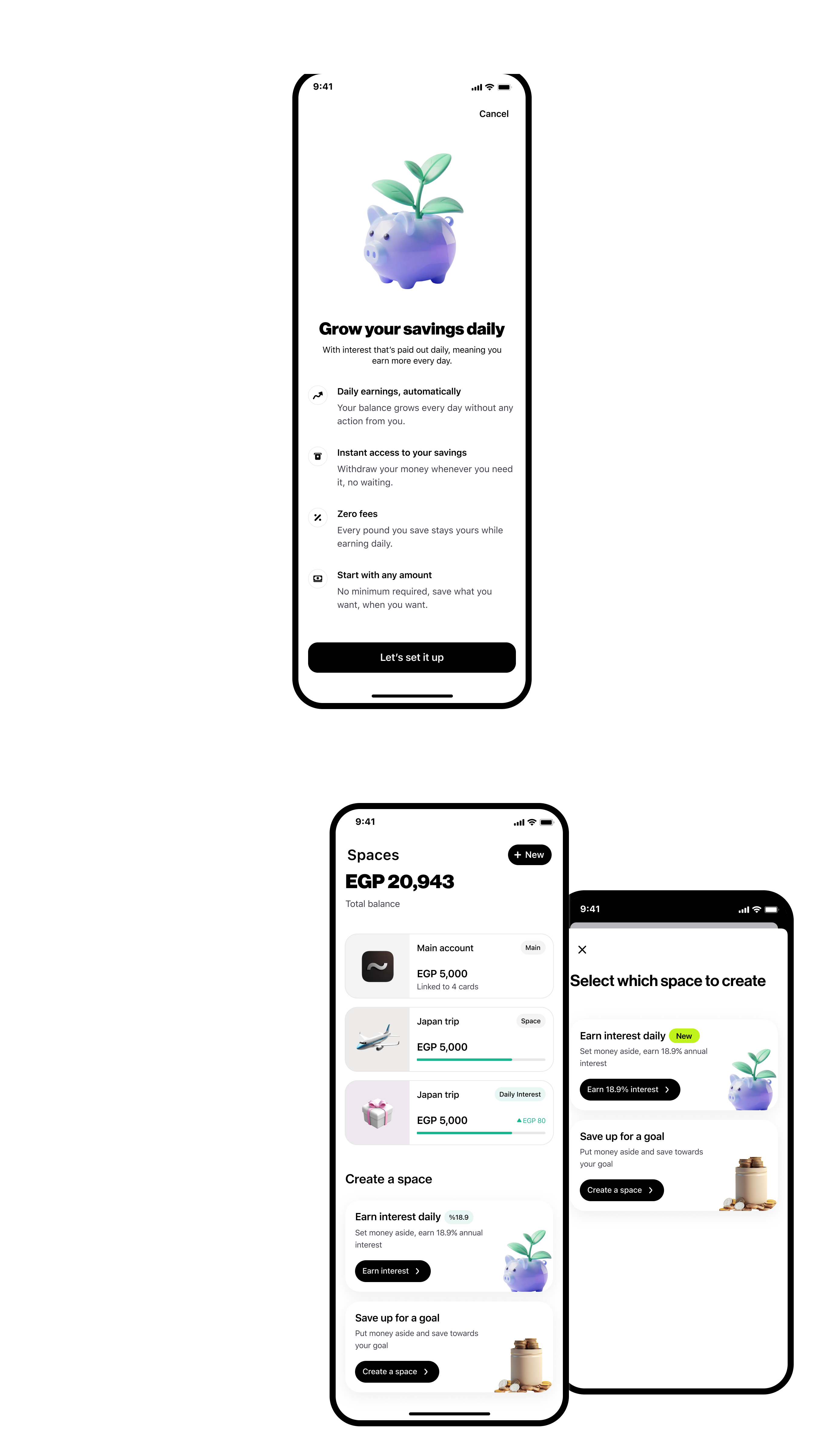 Introducing daily interest space - onboarding screen and spaces page showing daily interest option